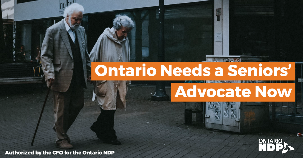 Ontario Needs a Seniors’ Advocate Now « Ontario NDP