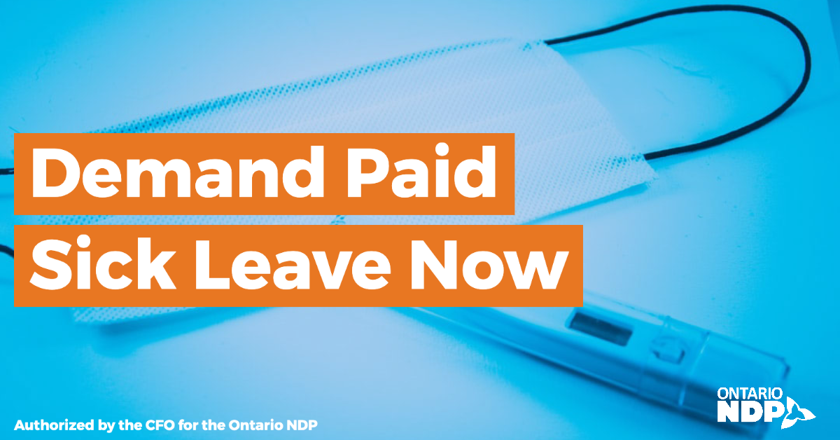 Demand Paid Sick Days Now « Ontario NDP