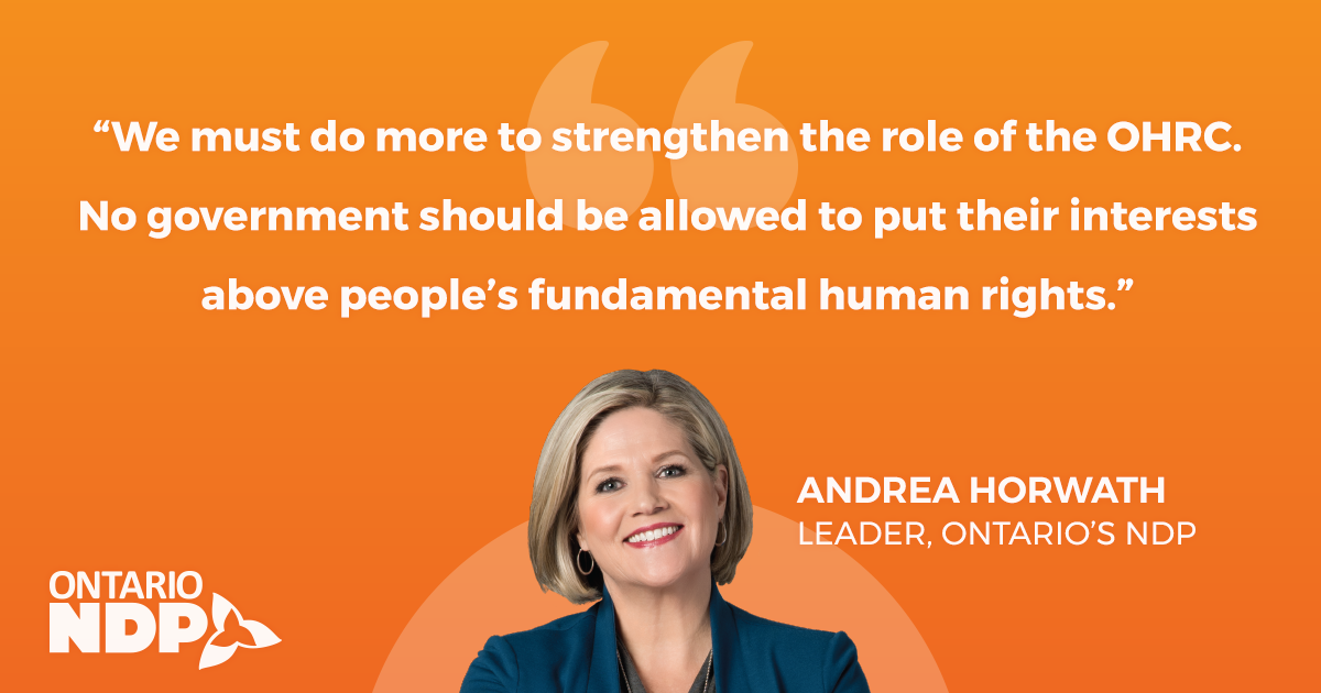 Ndp Bill Will Strengthen The Independence Of The Ontario Human Rights