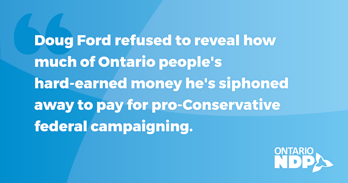 NDP calls on Doug Ford to reveal costs of his partisan ads ...